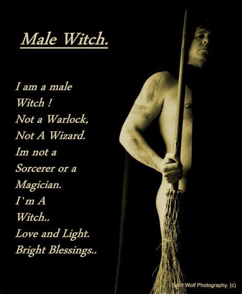 What is the moniker for a male witch